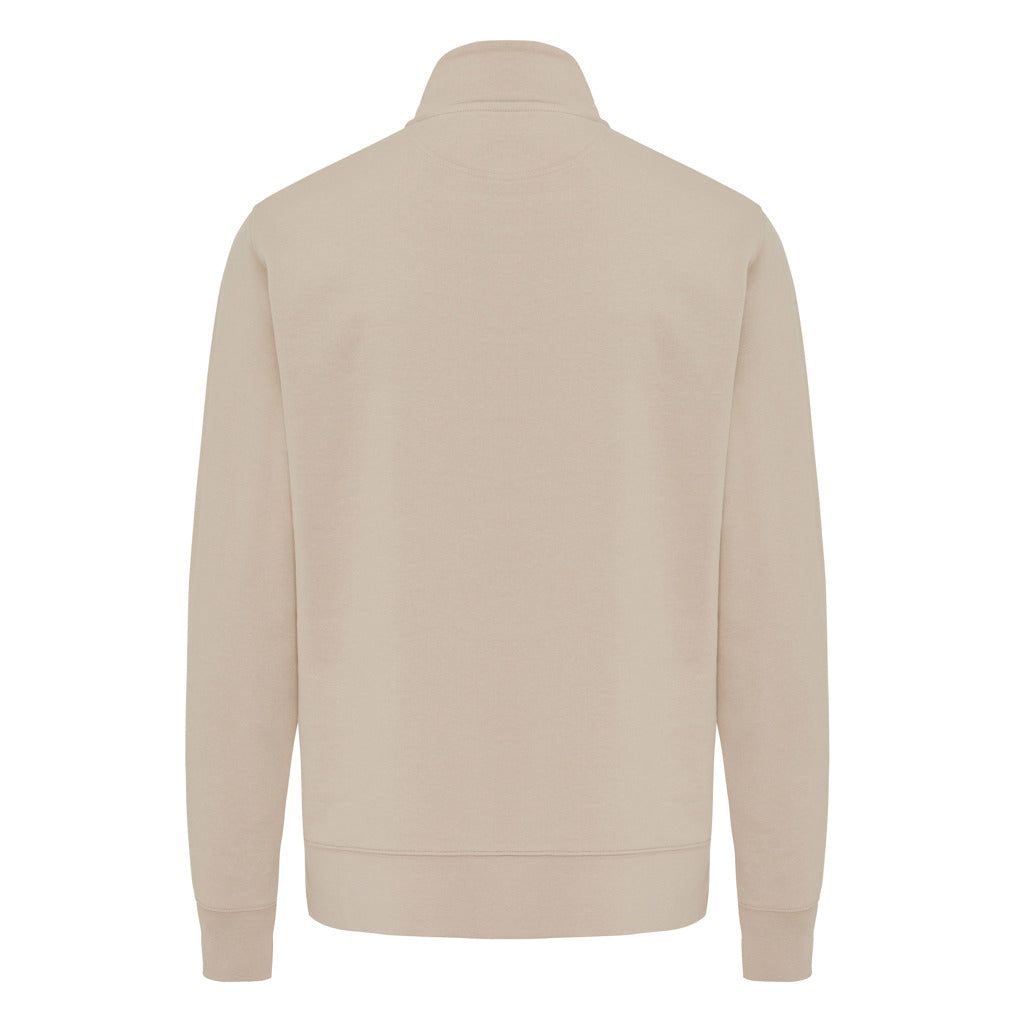 IQONIQ Elgon Quarter-Zip-Sweater aus rec. Baumwolle – desert