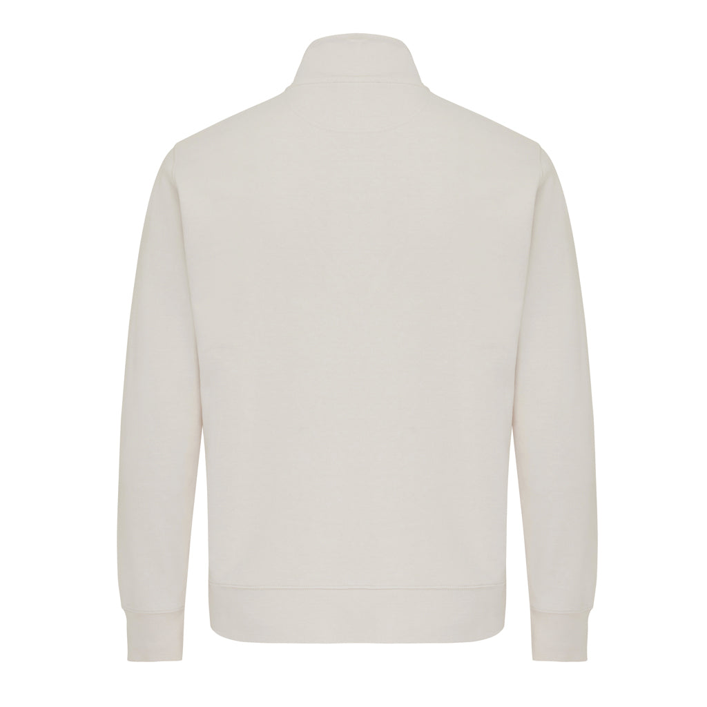 IQONIQ Elgon Quarter-Zip-Sweater aus rec. Baumwolle – ivory white