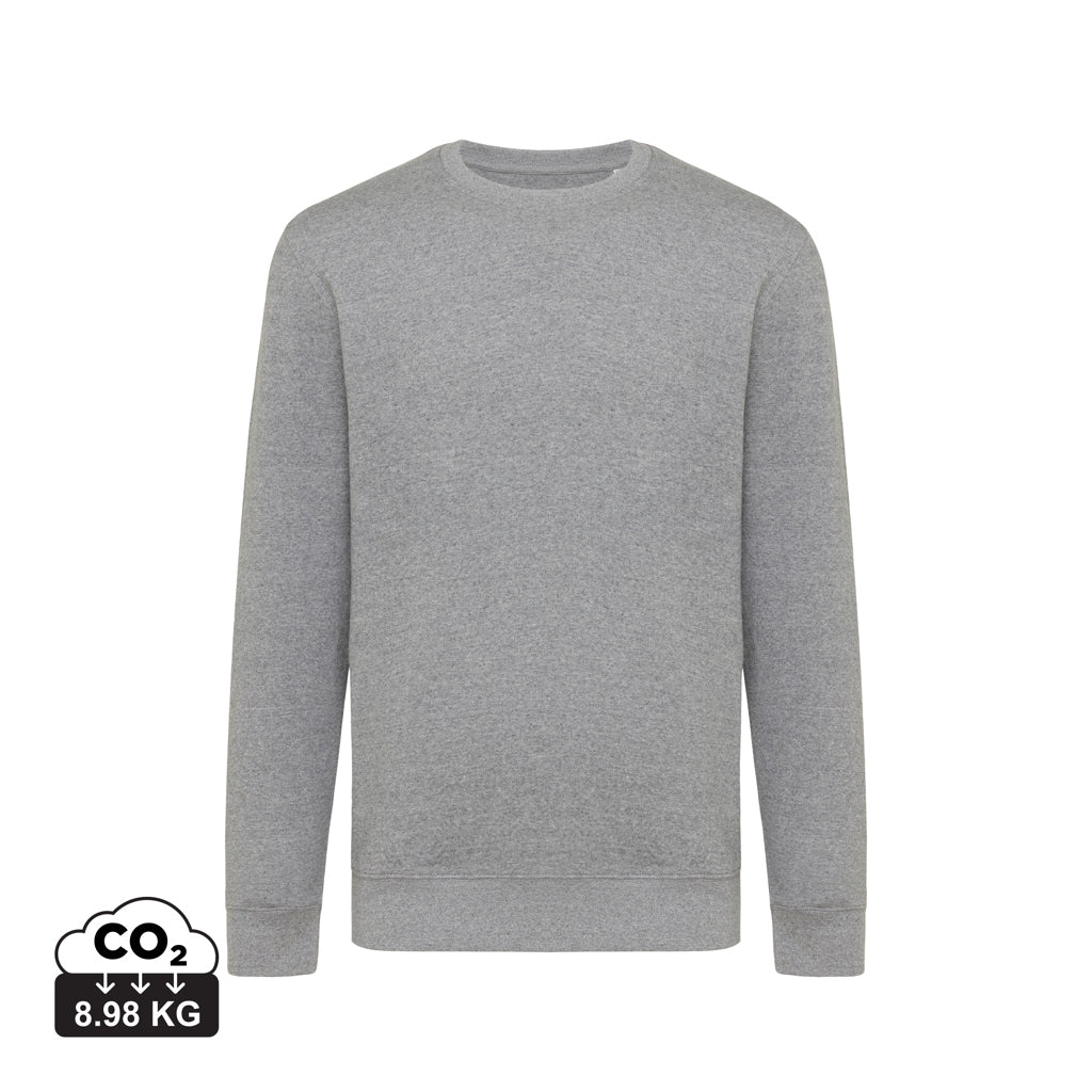 IQONIQ Etosha Lightweight Sweater aus recycelter Baumwolle – light heather anthracite