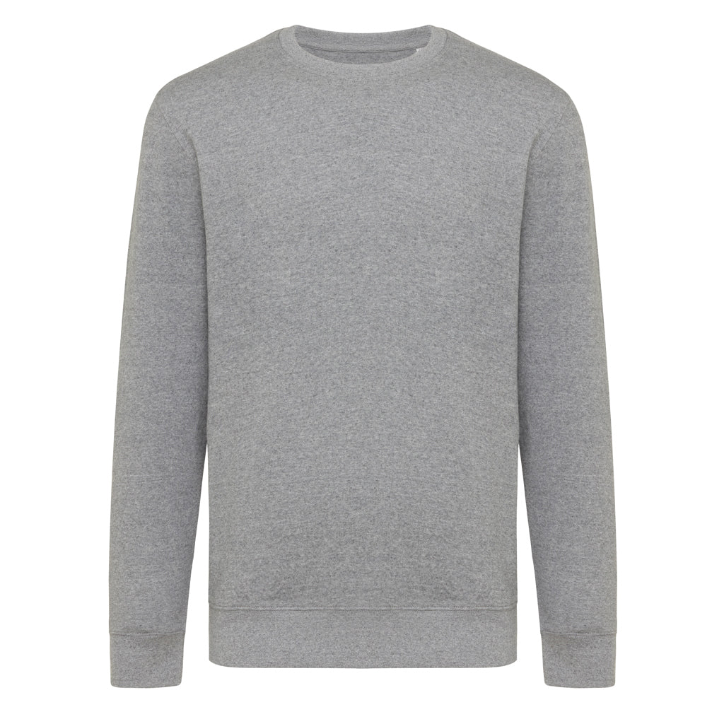 IQONIQ Etosha Lightweight Sweater aus recycelter Baumwolle – light heather anthracite