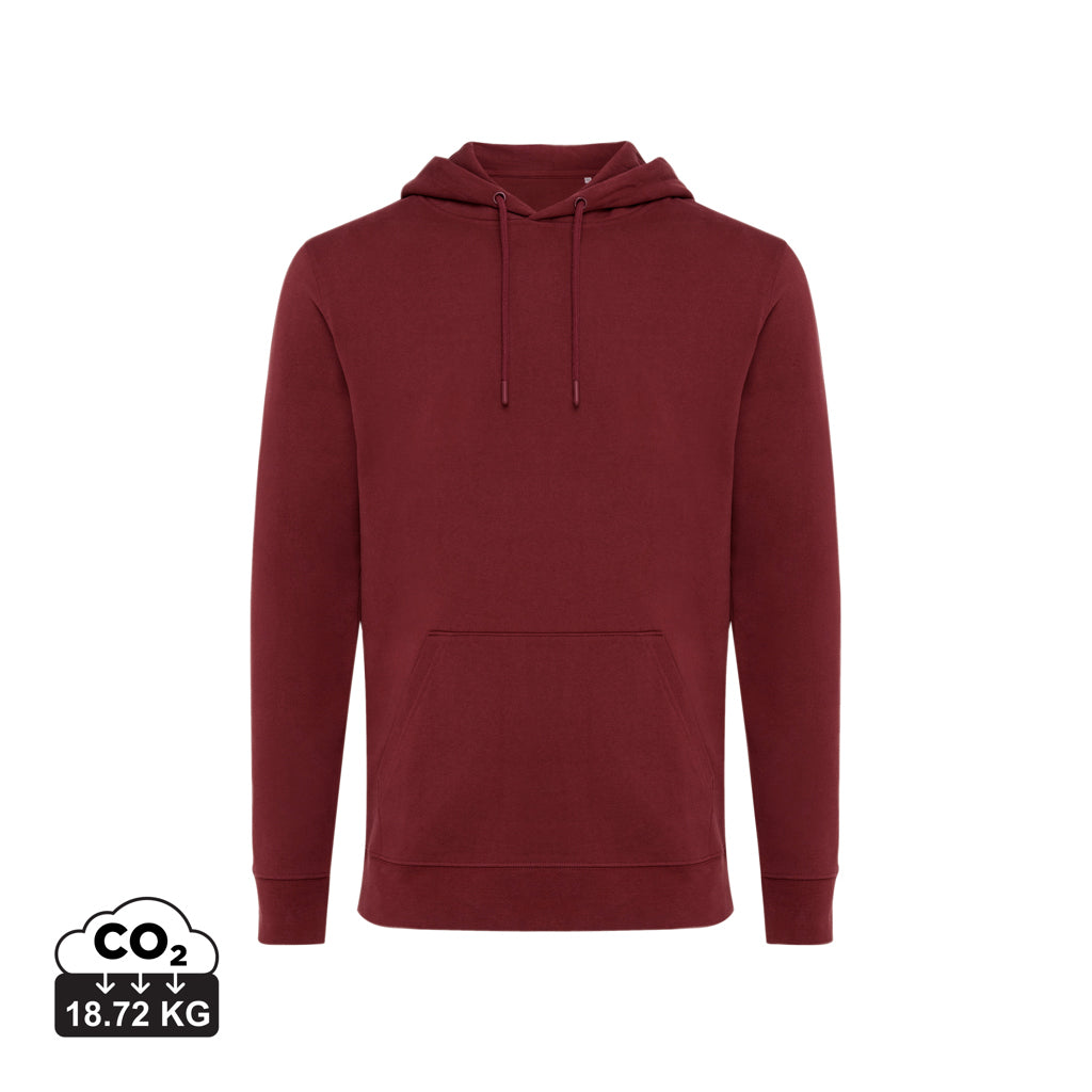 IQONIQ Jasper Hoodie aus recycelter Baumwolle – burgunderrot