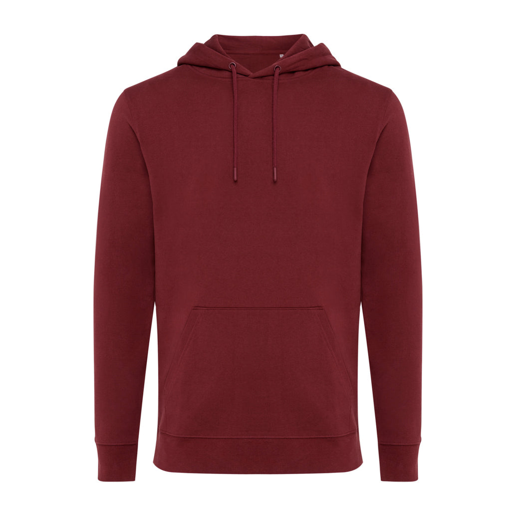 IQONIQ Jasper Hoodie aus recycelter Baumwolle – burgunderrot