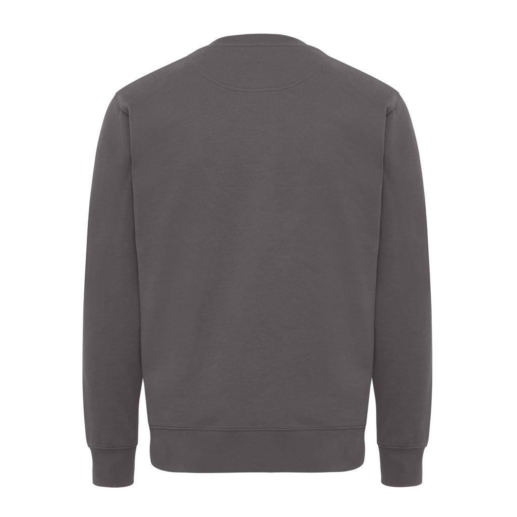 IQONIQ Kruger Relax-Rundhals-Sweater aus recycelt. Baumwolle – anthrazit