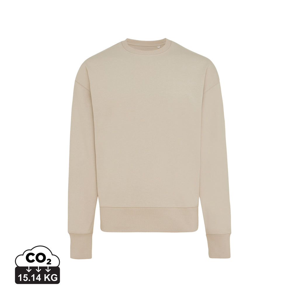 IQONIQ Kruger Relax-Rundhals-Sweater aus recycelt. Baumwolle – desert