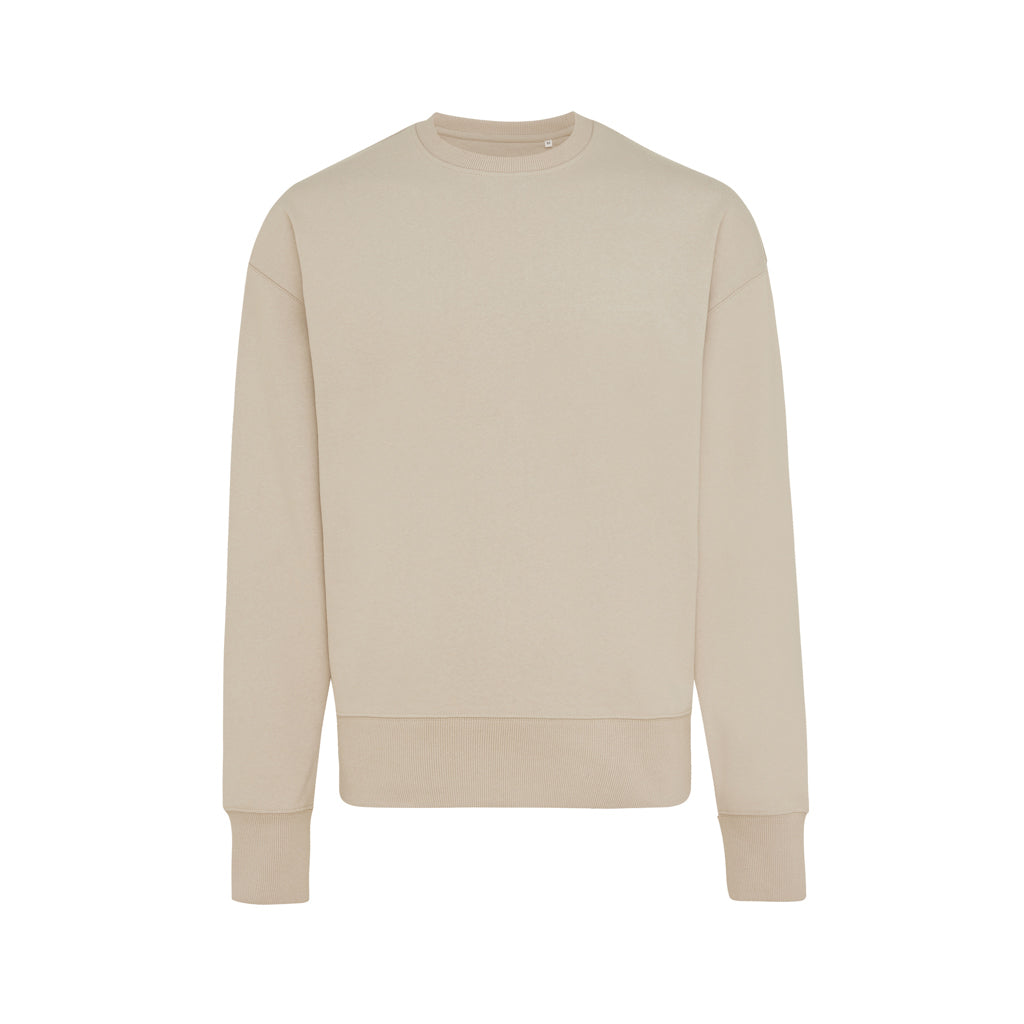 IQONIQ Kruger Relax-Rundhals-Sweater aus recycelt. Baumwolle – desert