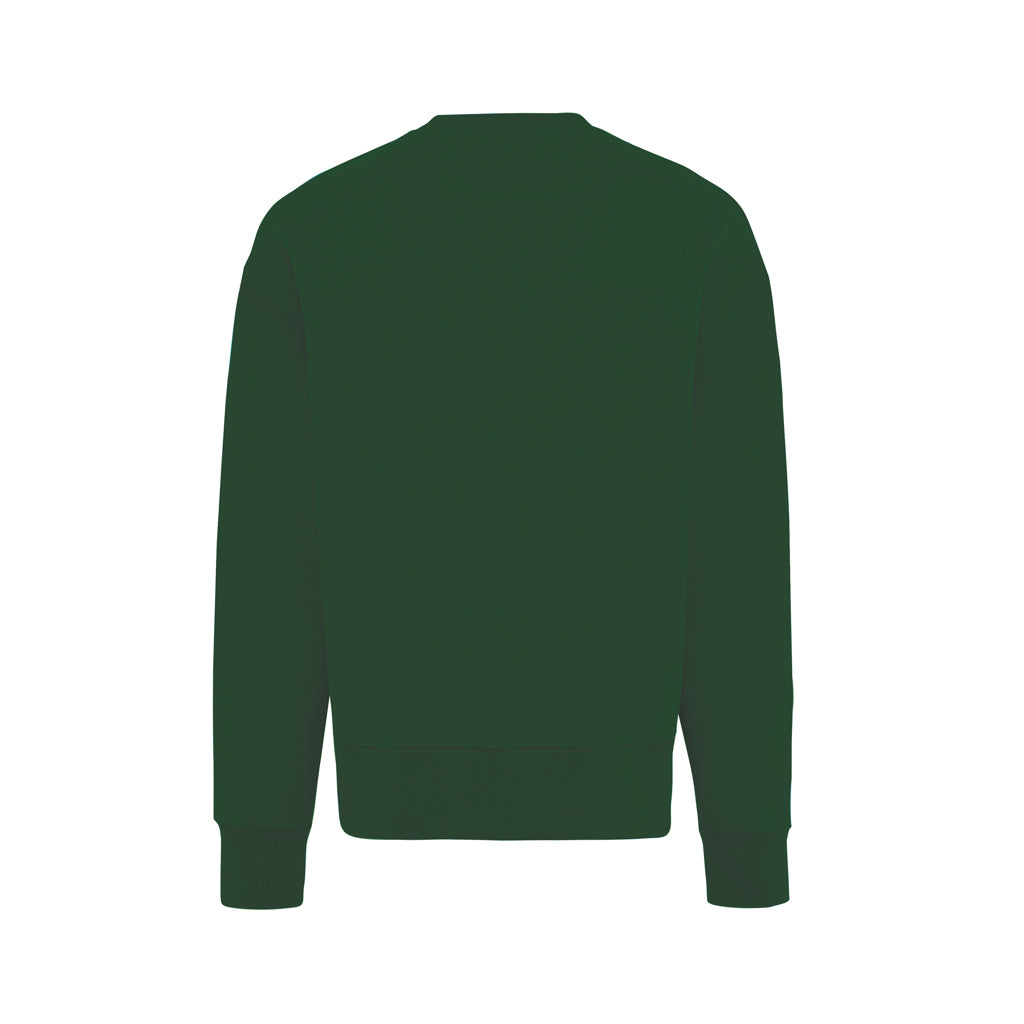 IQONIQ Kruger Relax-Rundhals-Sweater aus recycelt. Baumwolle – forest green