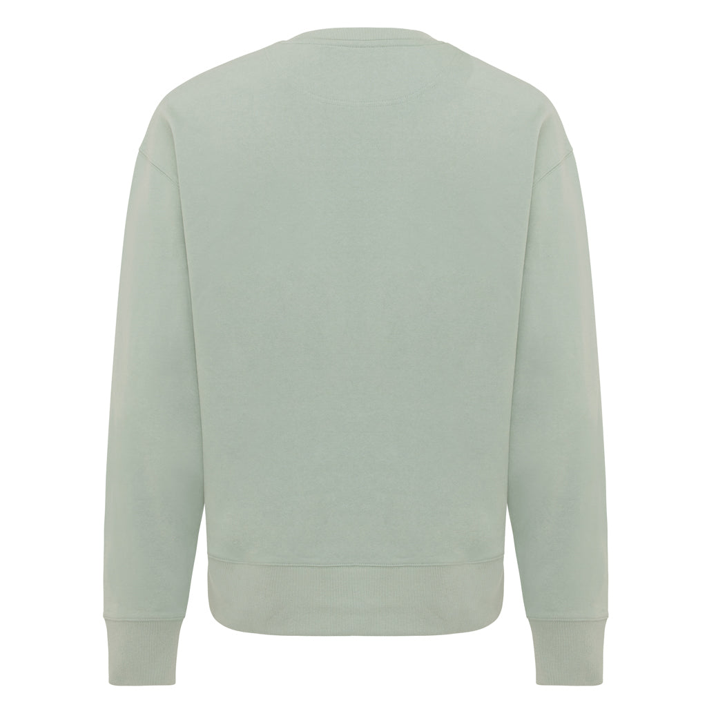 IQONIQ Kruger Relax-Rundhals-Sweater aus recycelt. Baumwolle – Iceberg green