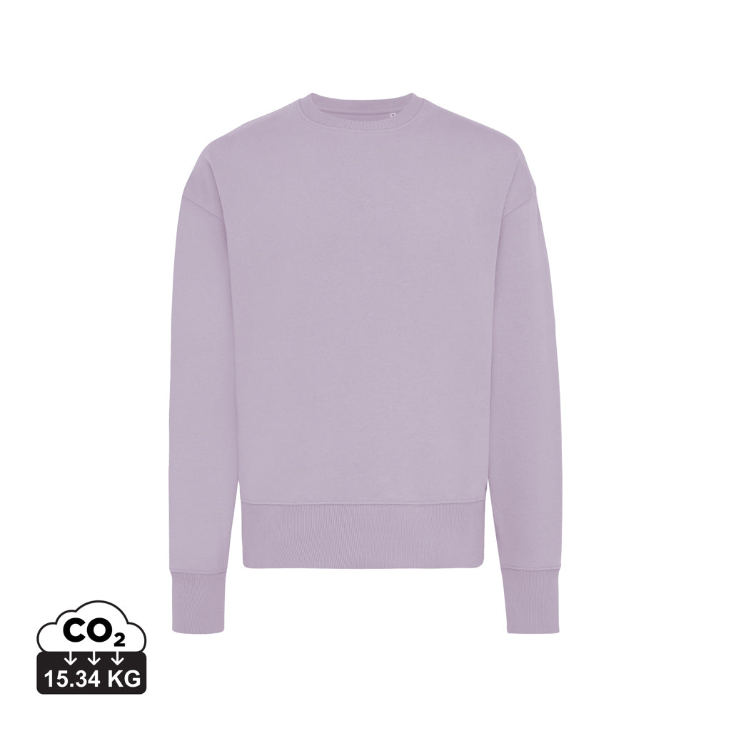 IQONIQ Kruger Relax-Rundhals-Sweater aus recycelt. Baumwolle – lavender