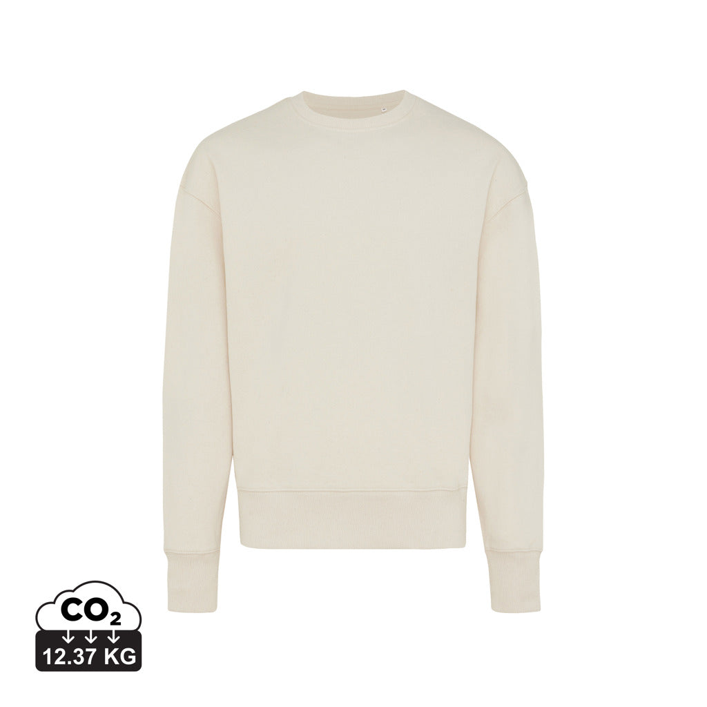 IQONIQ Kruger Relax-Rundhals-Sweater aus recycelt. Baumwolle – natural raw