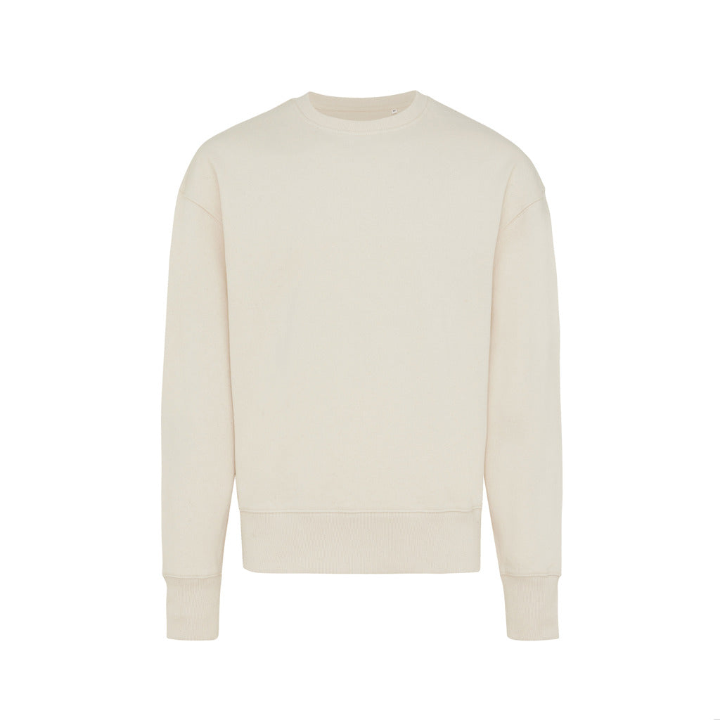 IQONIQ Kruger Relax-Rundhals-Sweater aus recycelt. Baumwolle – natural raw