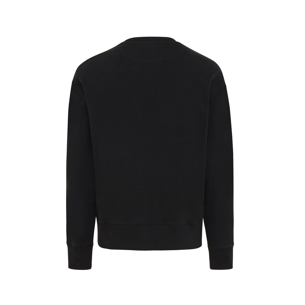 IQONIQ Kruger Relax-Rundhals-Sweater aus recycelt. Baumwolle – schwarz