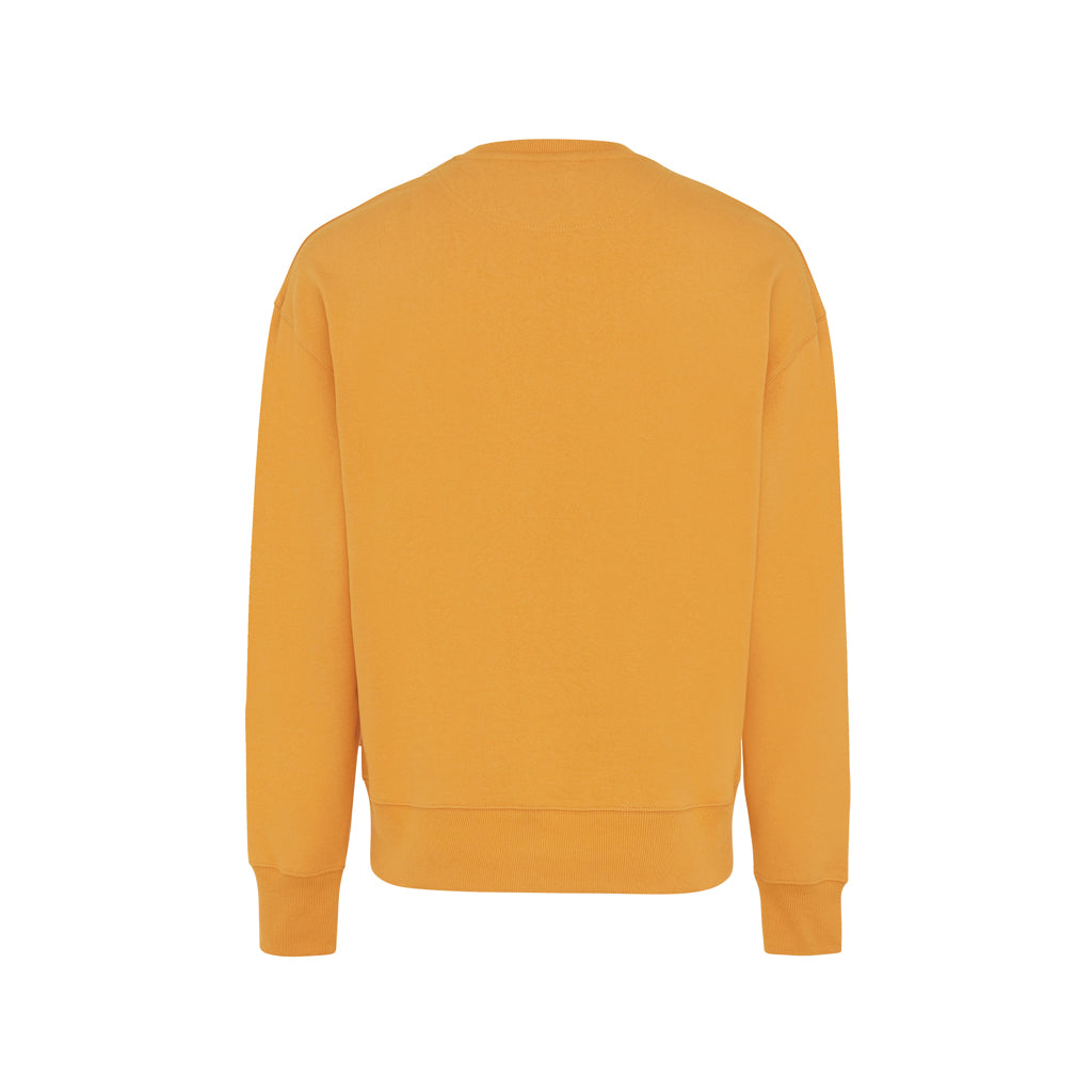 IQONIQ Kruger Relax-Rundhals-Sweater aus recycelt. Baumwolle – sundial orange