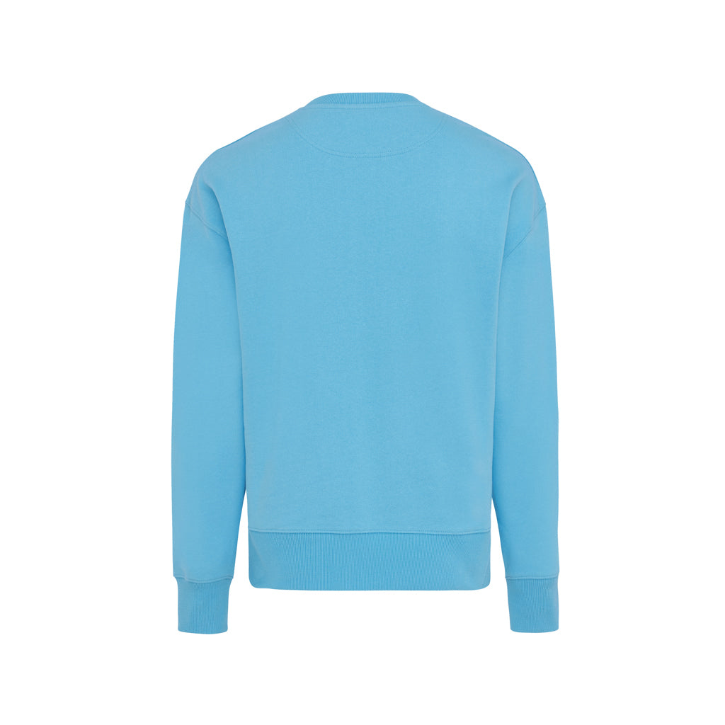 IQONIQ Kruger Relax-Rundhals-Sweater aus recycelt. Baumwolle – tranquil blue