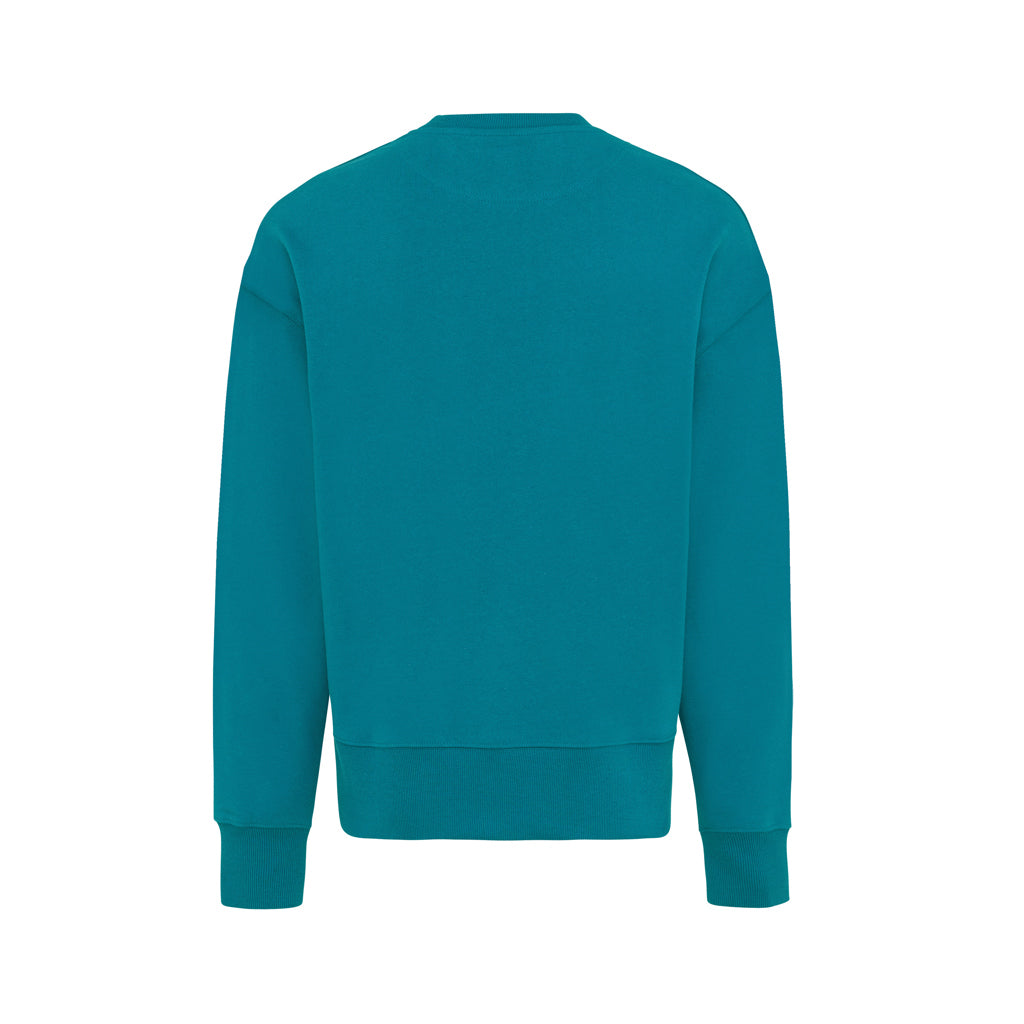 IQONIQ Kruger Relax-Rundhals-Sweater aus recycelt. Baumwolle – verdigris