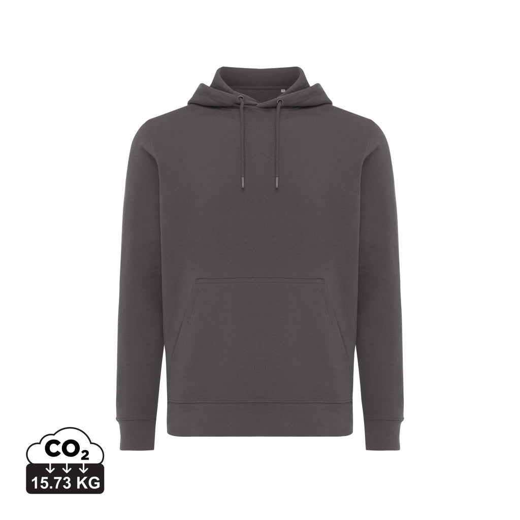 IQONIQ Rila Lightweight Hoodie aus recycelter Baumwolle – anthrazit