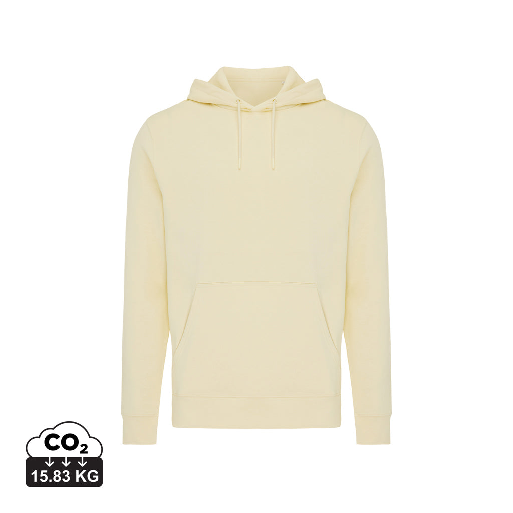 IQONIQ Rila Lightweight Hoodie aus recycelter Baumwolle – cream yellow