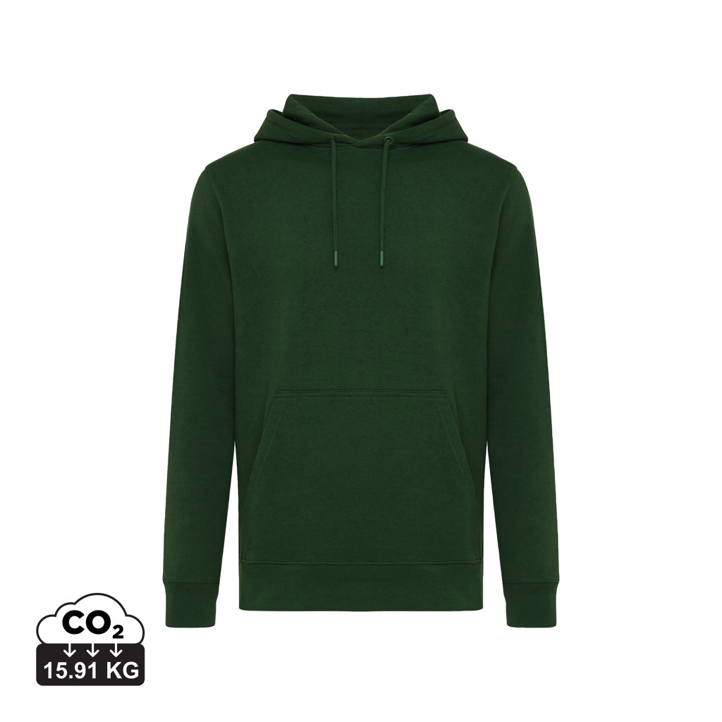IQONIQ Rila Lightweight Hoodie aus recycelter Baumwolle – forest green