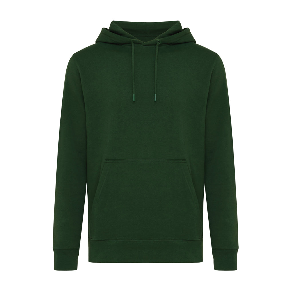 IQONIQ Rila Lightweight Hoodie aus recycelter Baumwolle – forest green