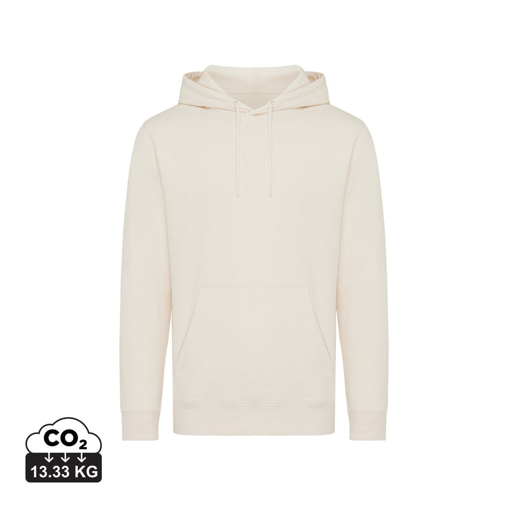 IQONIQ Rila Lightweight Hoodie aus recycelter Baumwolle – natural raw