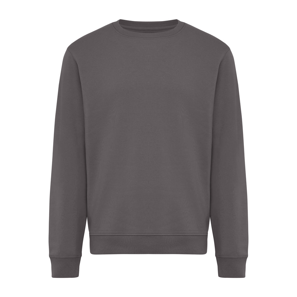 IQONIQ Torla Rundhals-Pullover aus recycelter Baumwolle – anthrazit