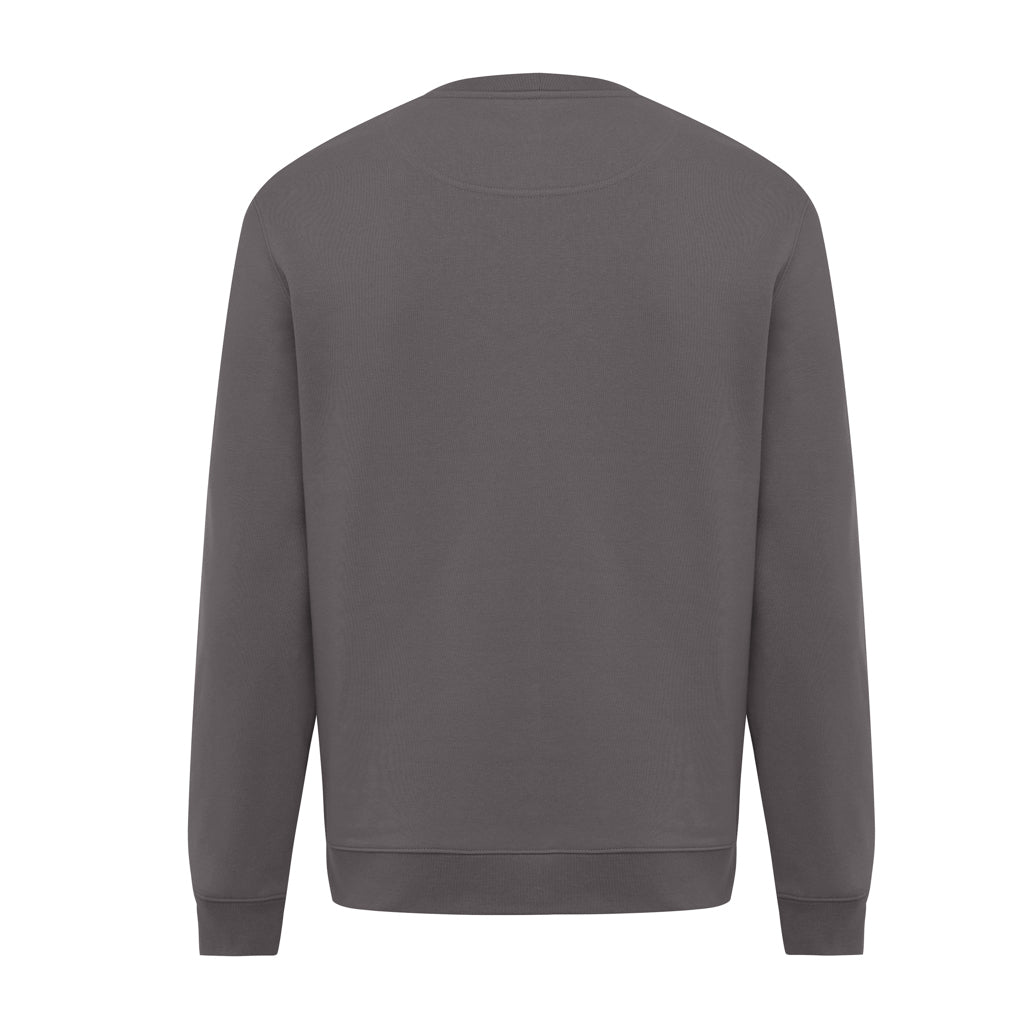 IQONIQ Torla Rundhals-Pullover aus recycelter Baumwolle – anthrazit