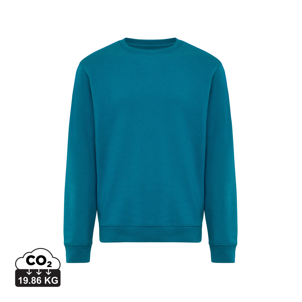 IQONIQ Torla Rundhals-Pullover aus recycelter Baumwolle – dark teal