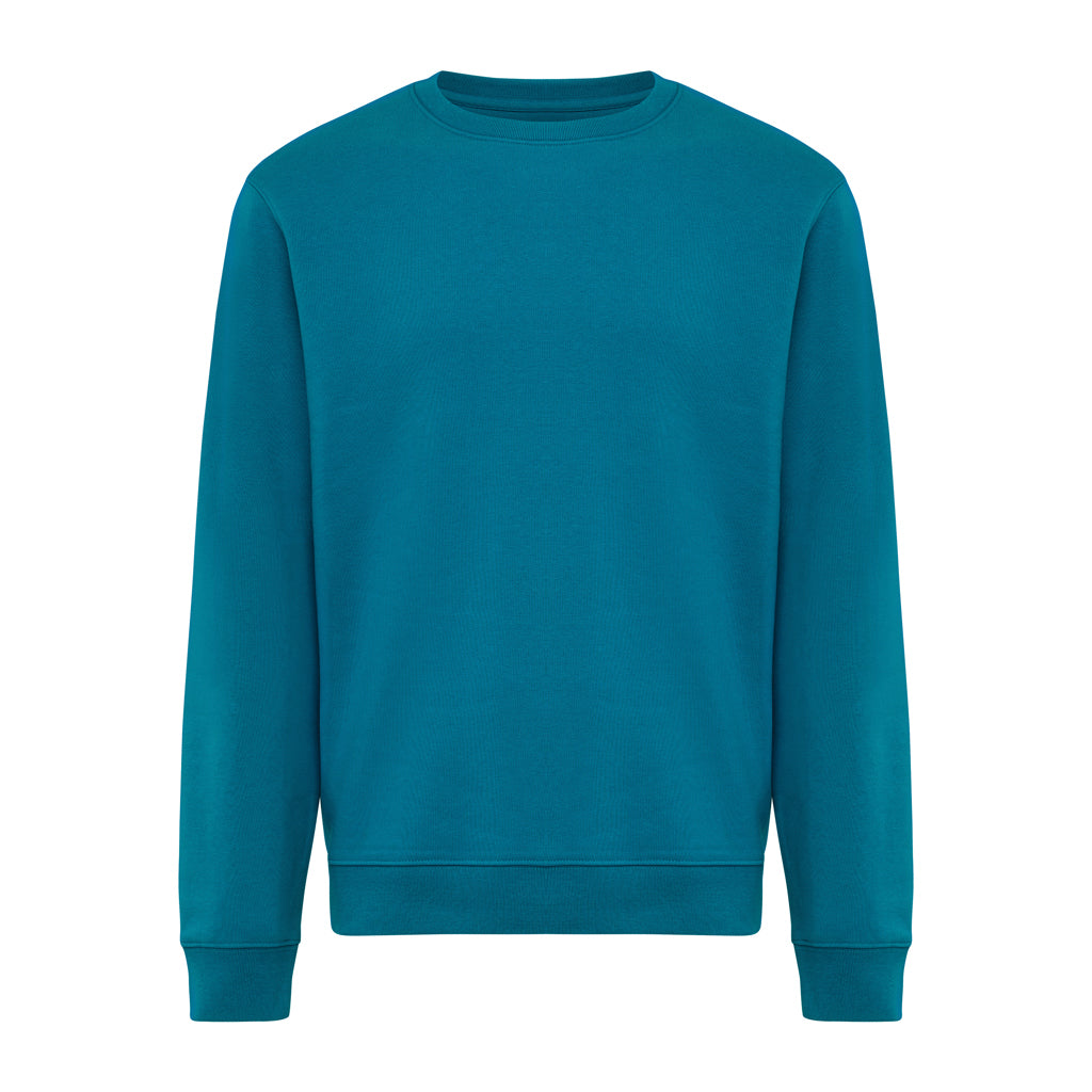 IQONIQ Torla Rundhals-Pullover aus recycelter Baumwolle – dark teal