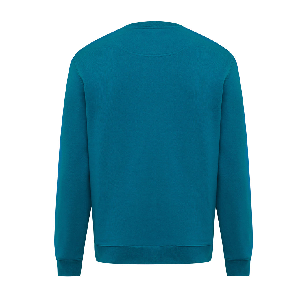 IQONIQ Torla Rundhals-Pullover aus recycelter Baumwolle – dark teal
