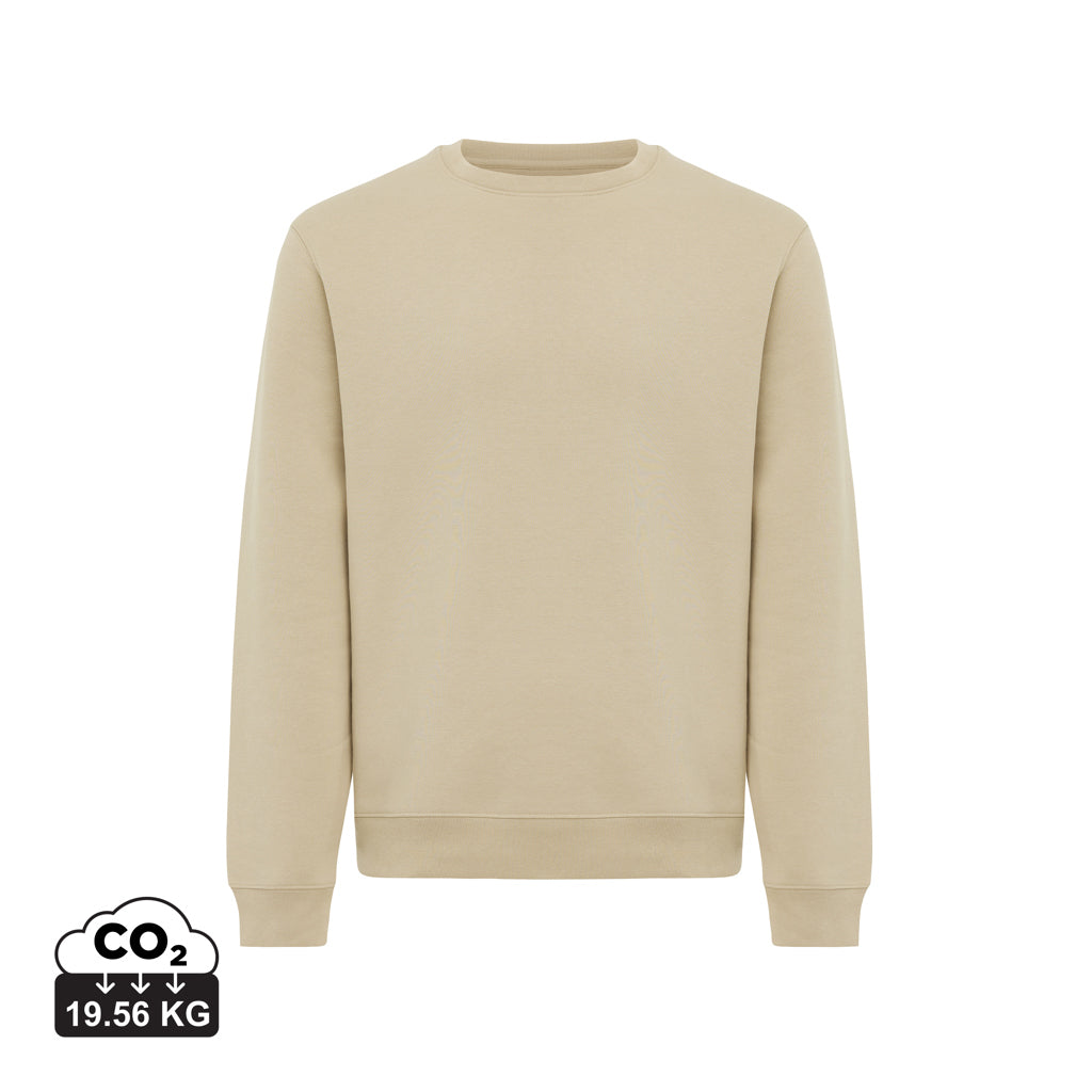 IQONIQ Torla Rundhals-Pullover aus recycelter Baumwolle – desert