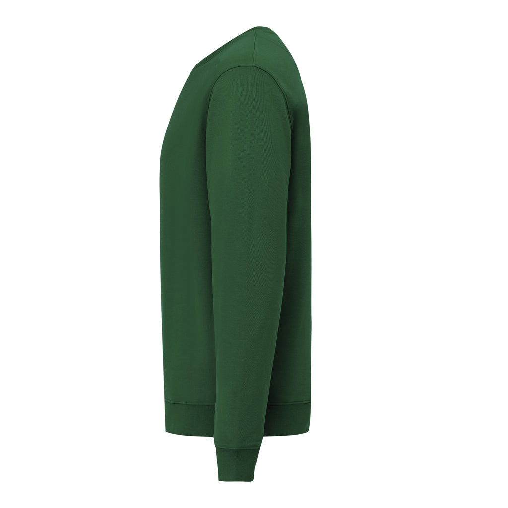 IQONIQ Torla Rundhals-Pullover aus recycelter Baumwolle – forest green