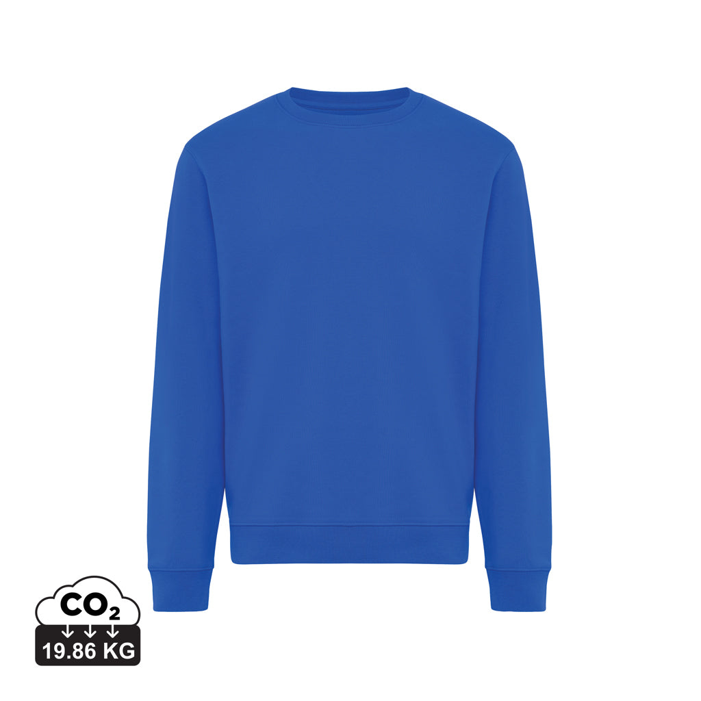 IQONIQ Torla Rundhals-Pullover aus recycelter Baumwolle – Königsblau