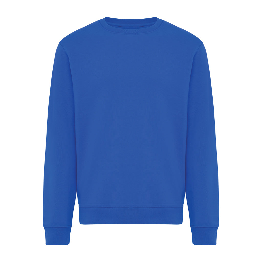IQONIQ Torla Rundhals-Pullover aus recycelter Baumwolle – Königsblau