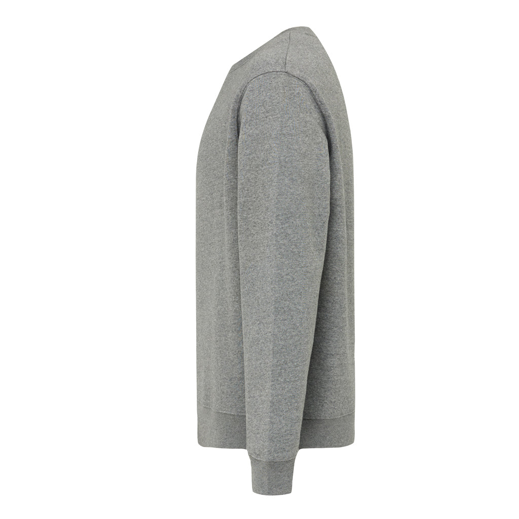 IQONIQ Torla Rundhals-Pullover aus recycelter Baumwolle – light heather anthracite