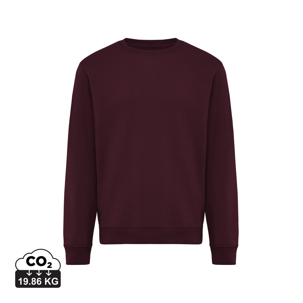 IQONIQ Torla Rundhals-Pullover aus recycelter Baumwolle – merlot