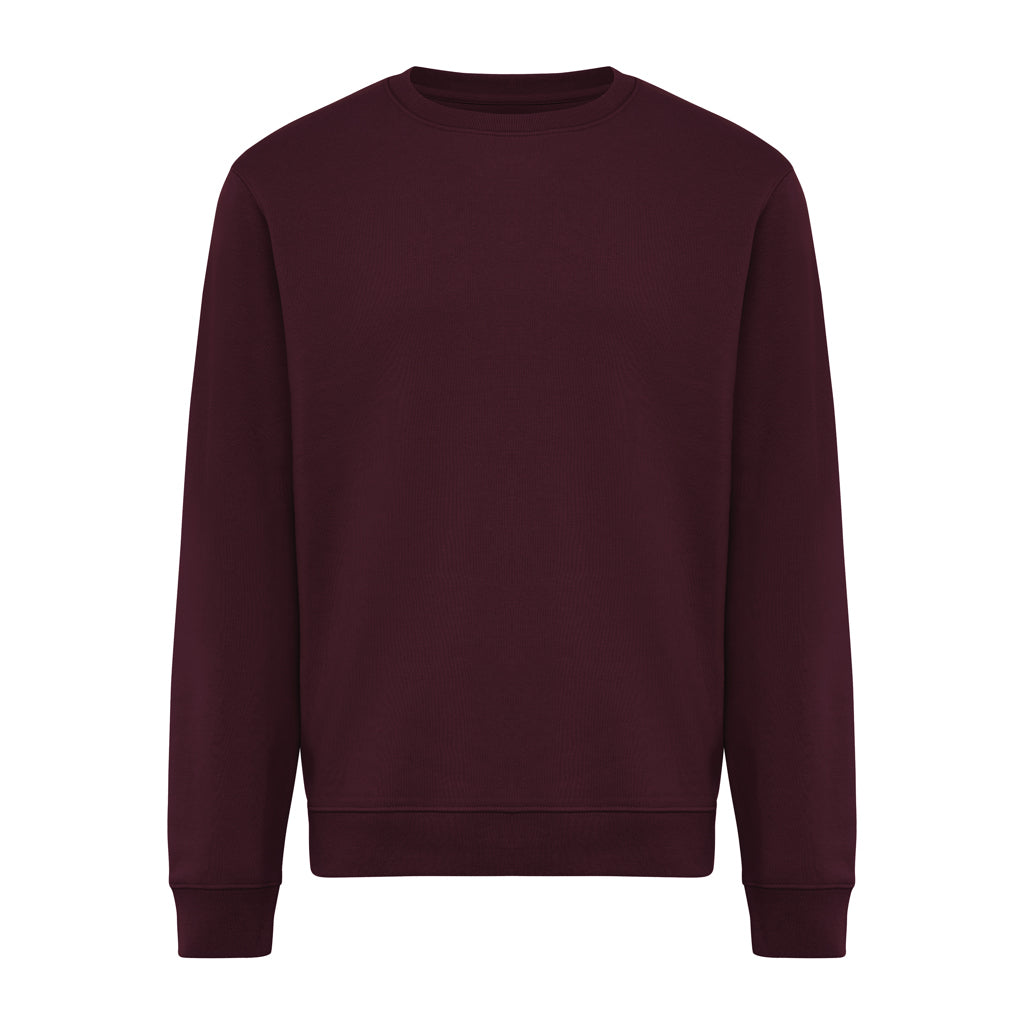 IQONIQ Torla Rundhals-Pullover aus recycelter Baumwolle – merlot
