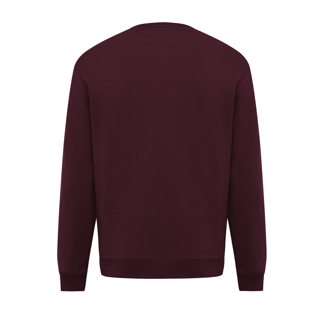 IQONIQ Torla Rundhals-Pullover aus recycelter Baumwolle – merlot