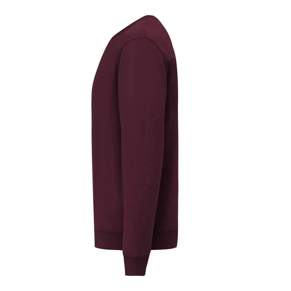 IQONIQ Torla Rundhals-Pullover aus recycelter Baumwolle – merlot