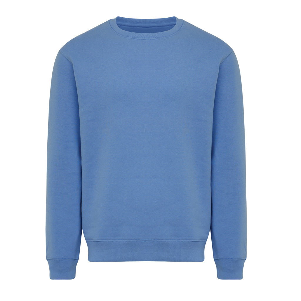 IQONIQ Torla Rundhals-Pullover aus recycelter Baumwolle – moon blue