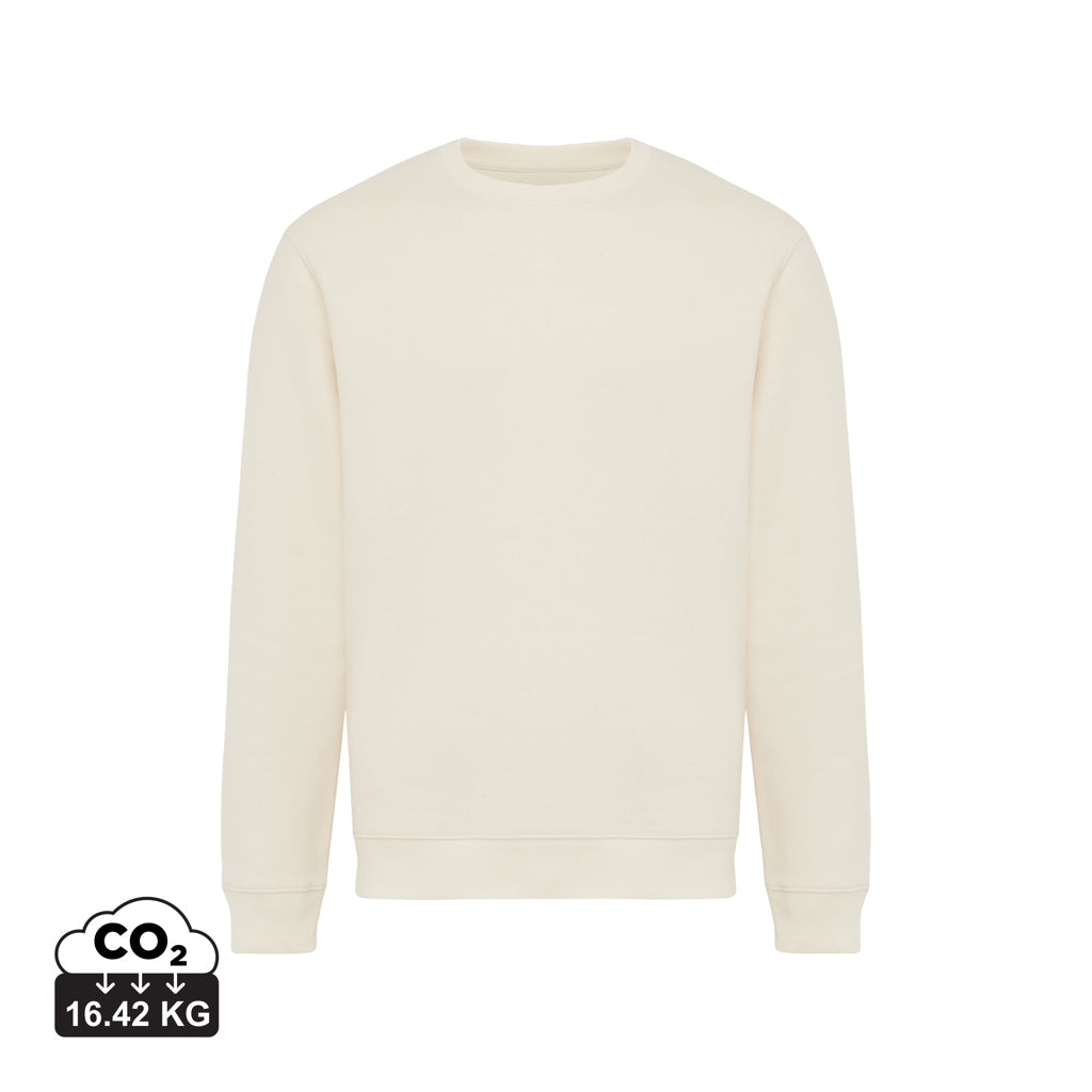 IQONIQ Torla Rundhals-Pullover aus recycelter Baumwolle – natural raw