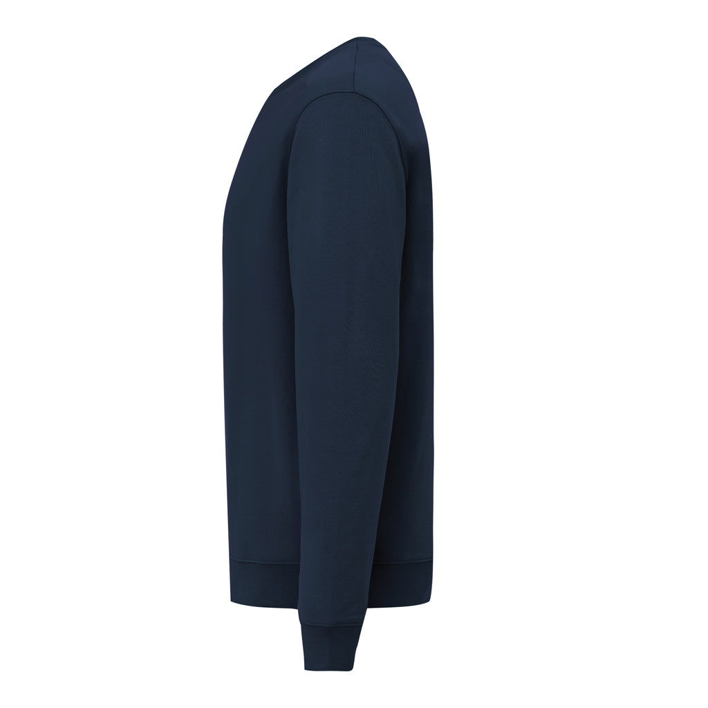 IQONIQ Torla Rundhals-Pullover aus recycelter Baumwolle – navy blau