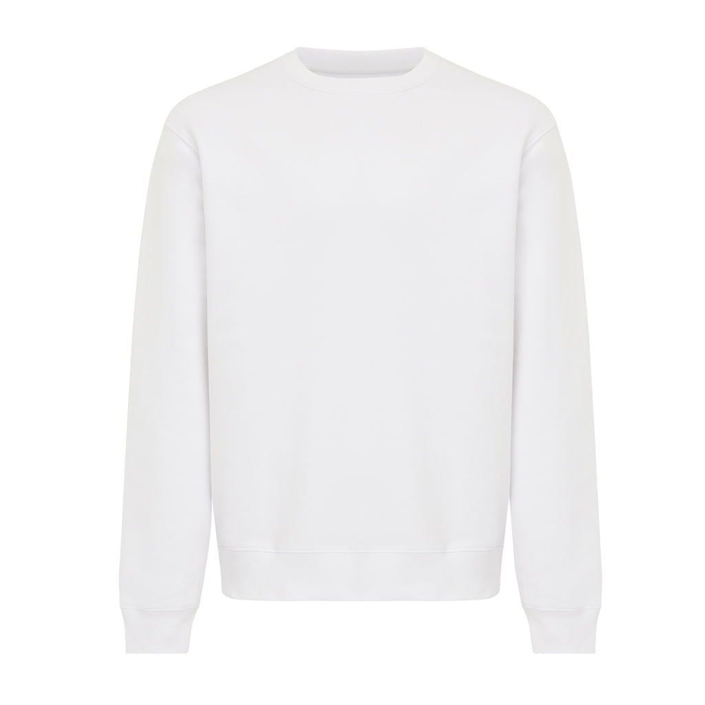 IQONIQ Torla Rundhals-Pullover aus recycelter Baumwolle – recycled white