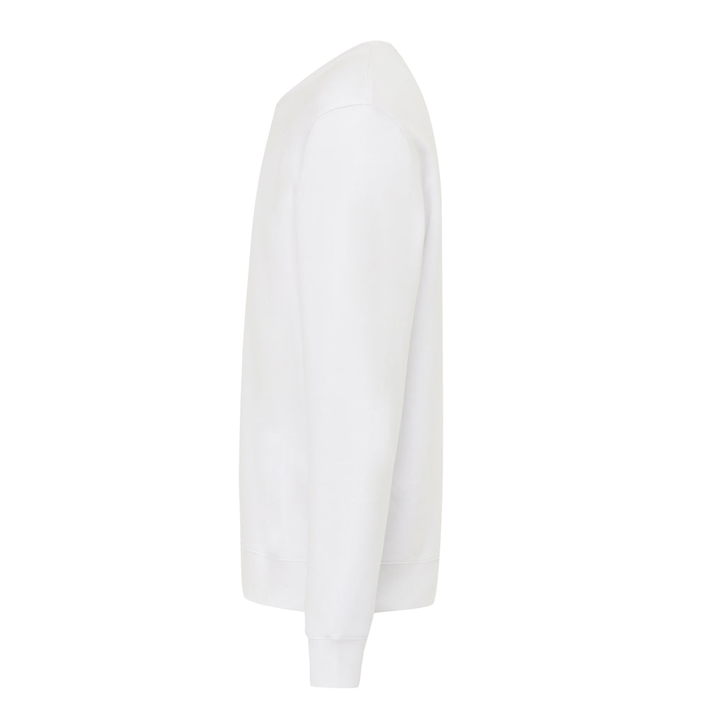 IQONIQ Torla Rundhals-Pullover aus recycelter Baumwolle – recycled white