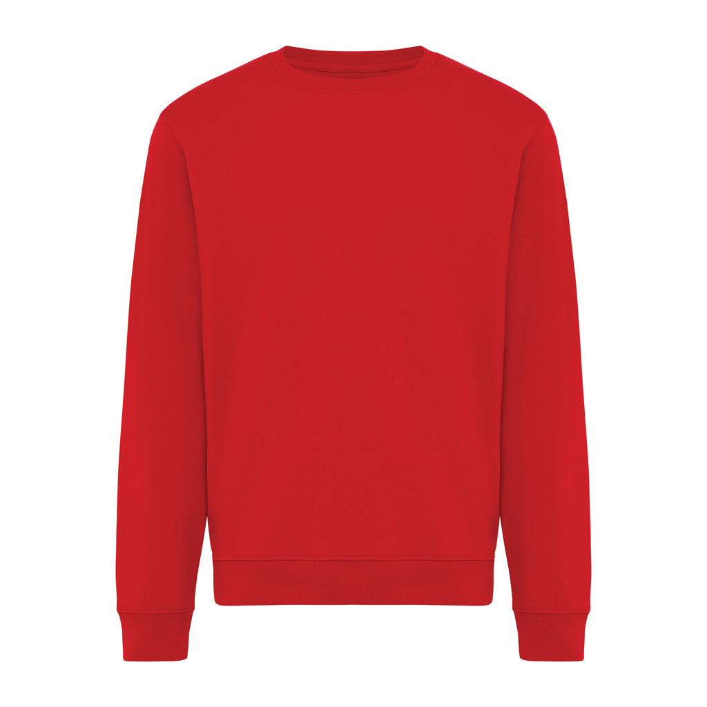 IQONIQ Torla Rundhals-Pullover aus recycelter Baumwolle – rot