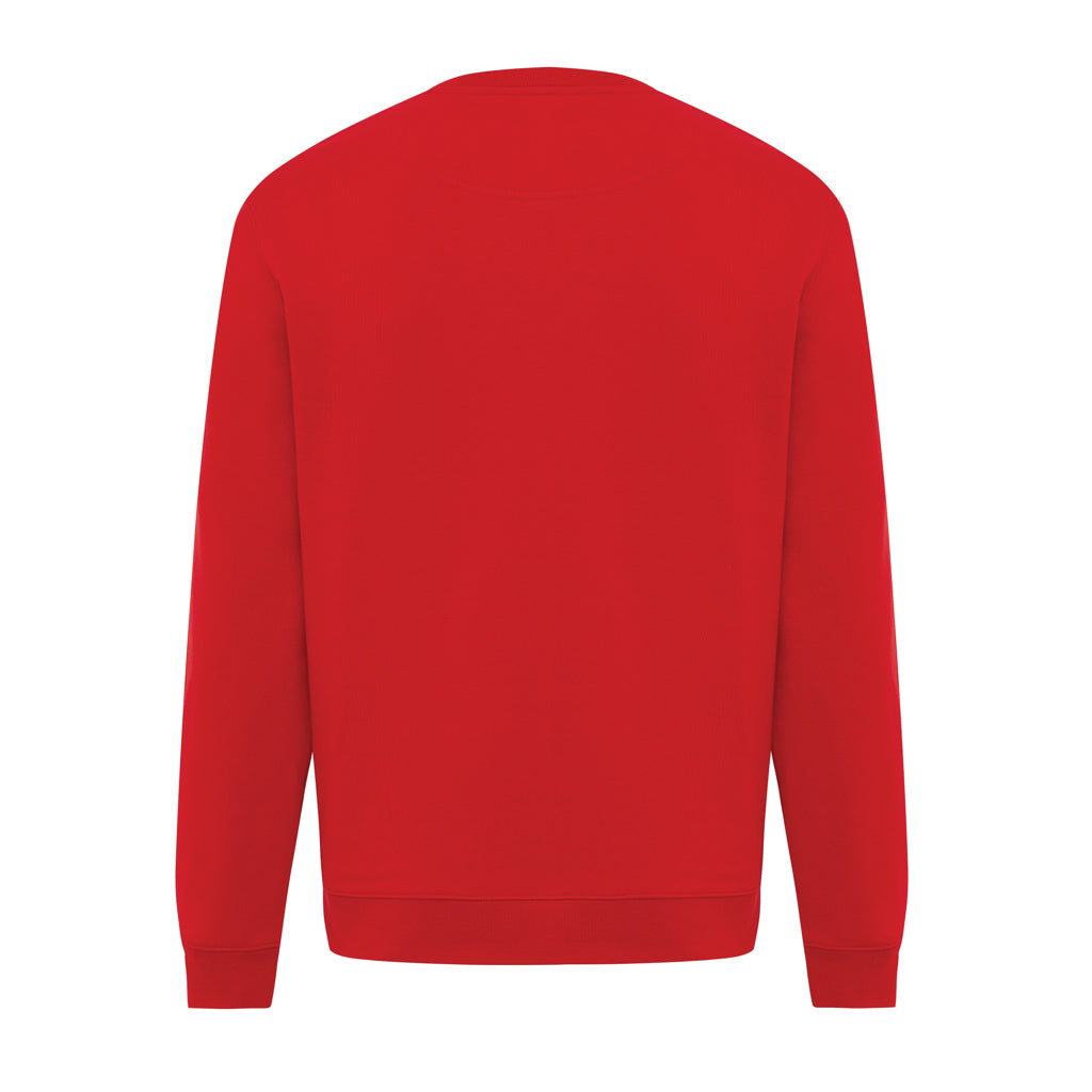 IQONIQ Torla Rundhals-Pullover aus recycelter Baumwolle – rot