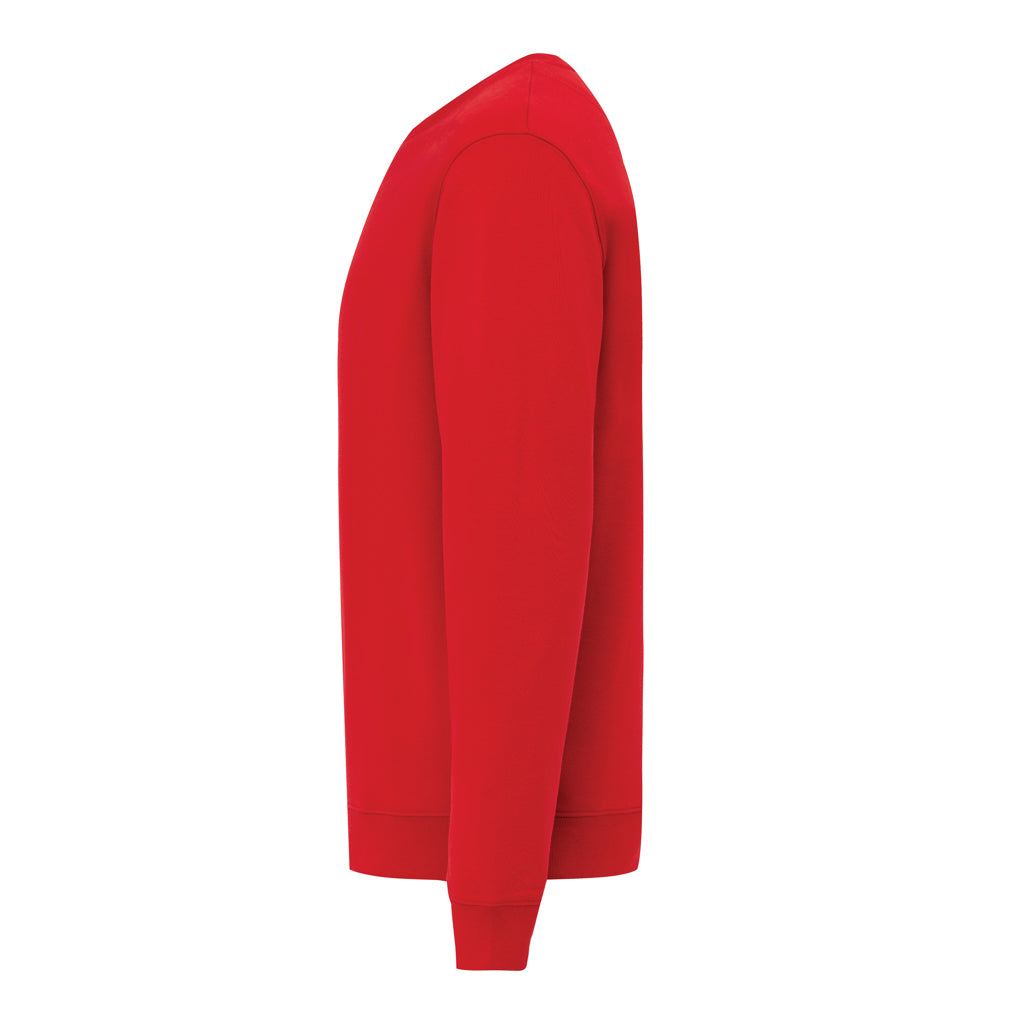 IQONIQ Torla Rundhals-Pullover aus recycelter Baumwolle – rot