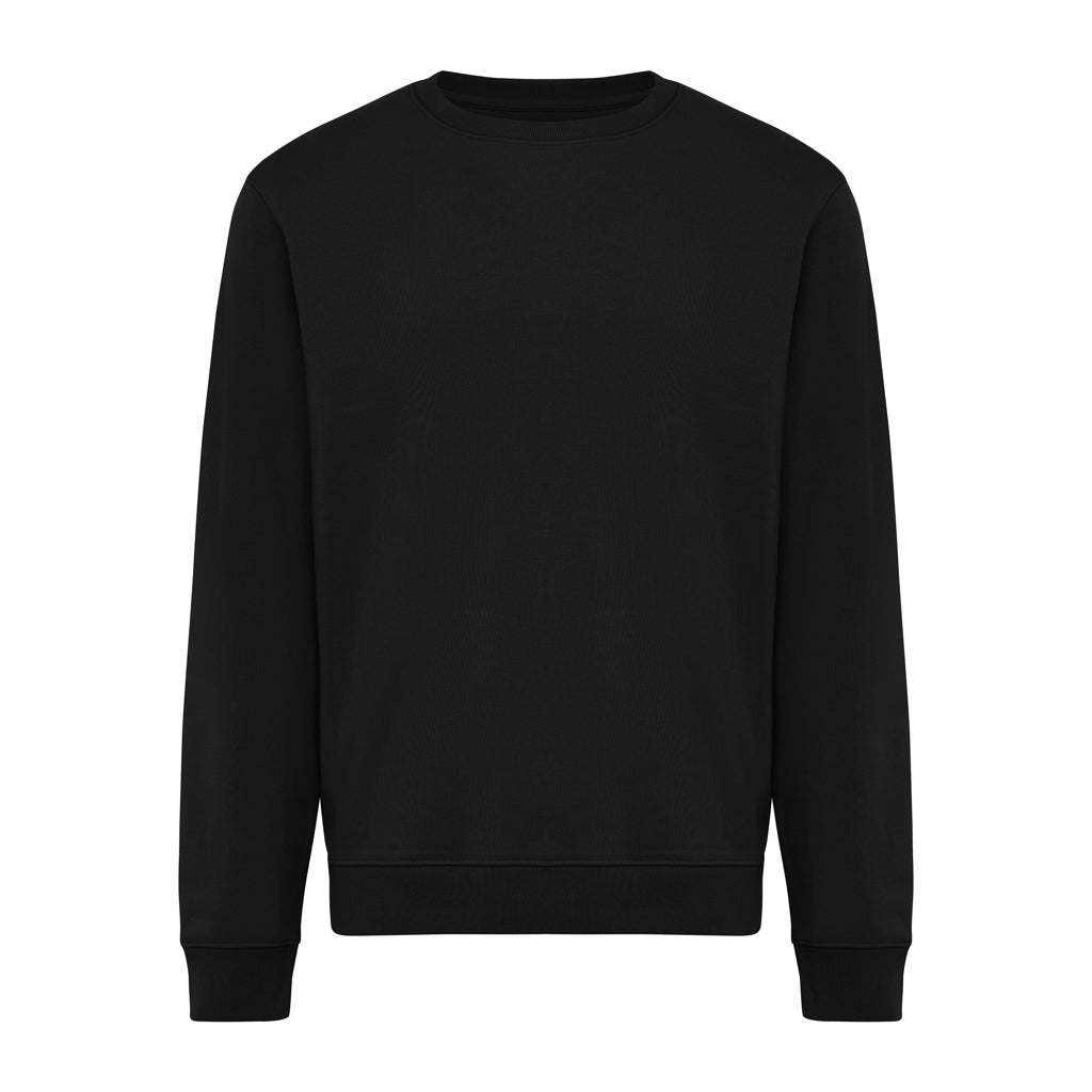 IQONIQ Torla Rundhals-Pullover aus recycelter Baumwolle – schwarz