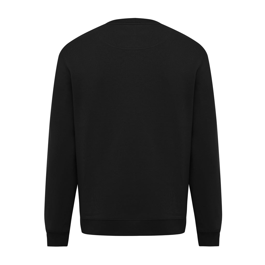 IQONIQ Torla Rundhals-Pullover aus recycelter Baumwolle – schwarz