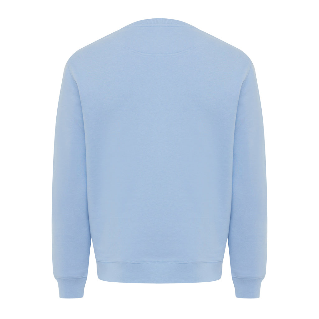 IQONIQ Torla Rundhals-Pullover aus recycelter Baumwolle – sky blue