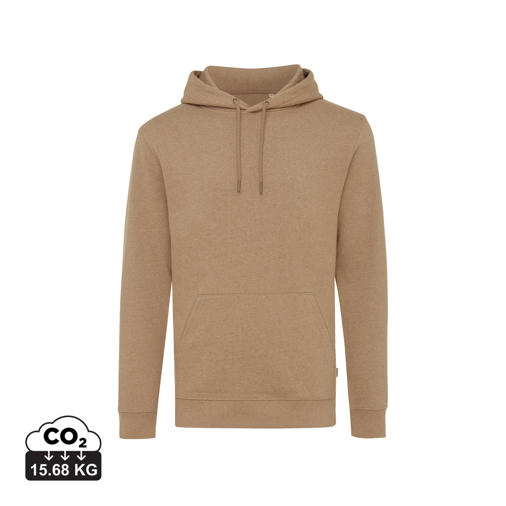 IQONIQ Torres ungefärbter Hoodie aus recycelter Baumwolle – heather brown