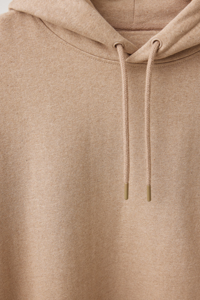 IQONIQ Torres ungefärbter Hoodie aus recycelter Baumwolle – heather brown